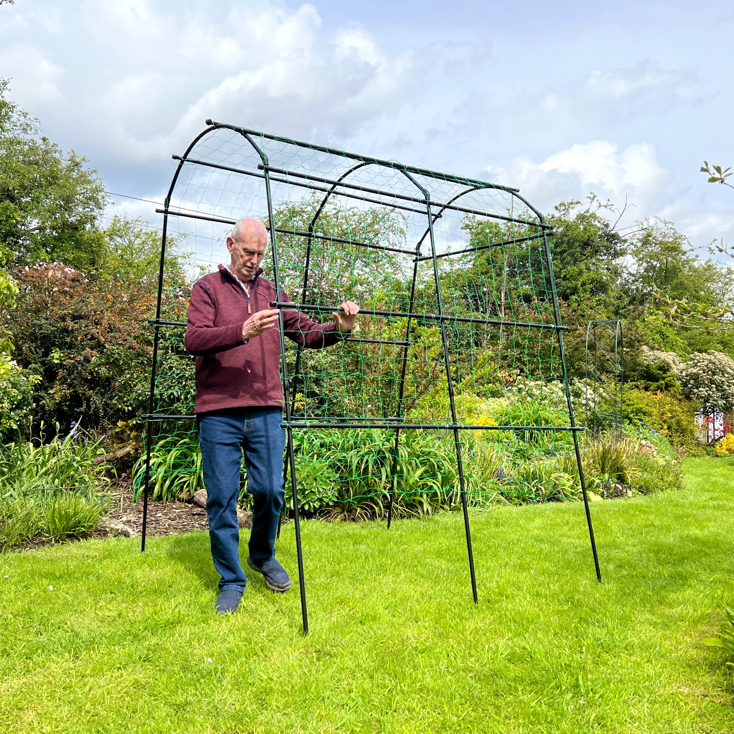 Garden Trellis Netting 6x15 CANAGROW 6x15ft Heavy-Duty Trellis Netting For Climbing  Plants - Garden Support For Tomatoes, Beans, Peas & Flowers