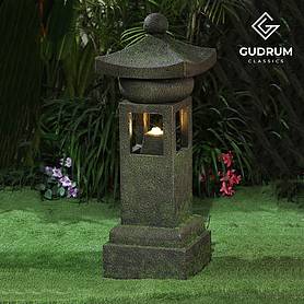 Oriental Pagoda LED Garden Water Feature