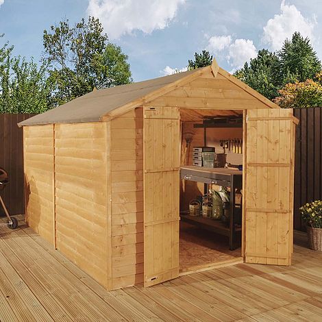 12 x 8 Waltons Windowless Overlap Apex Wooden Shed 