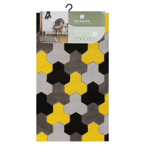JVL Solemate Hand Carved Doormat Geo 57X100cm