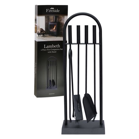 JVL Lambeth 4 Piece Companion Set with Stand
