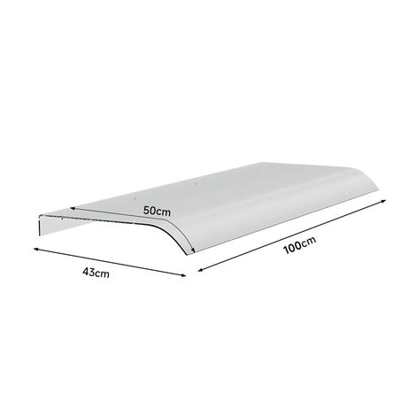 Arched Transparent Awning Canopy 1 x 0.43m