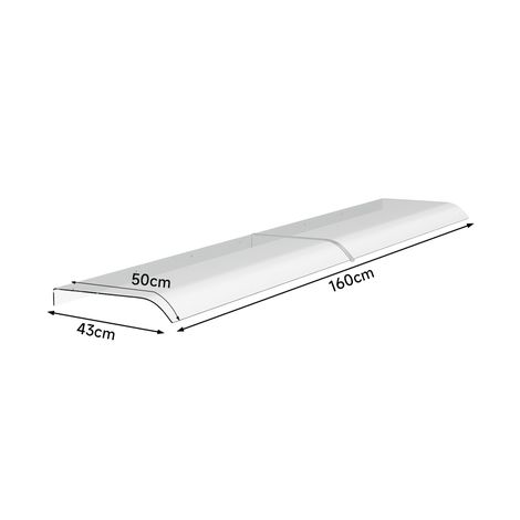 Arched Transparent Window Door Awning Canopy 160cm