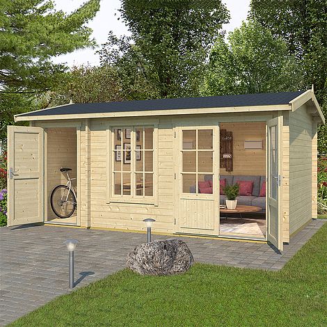 Redmile 2 Log Cabin with Side Store 4.85m x 3m