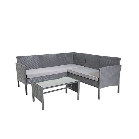 The Lakewood Grey Corner Rattan Set - 5 Seat