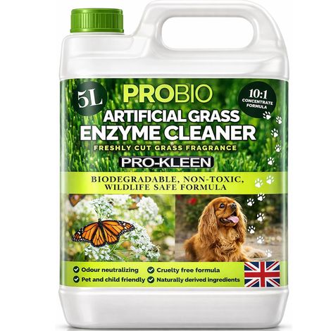 ProKleen ProBio Artificial Grass Probiotic Cleaner Deodoriser Wildlife Safe - Freshly Cut Grass 5L