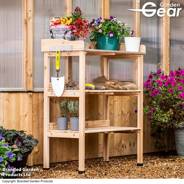 Garden Gear - Potting Bench with Galvanised Metal Work Top
