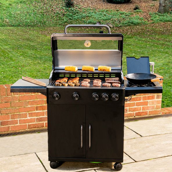 Blazebox - Premium 4 Burner Gas BBQ with Sider Burner