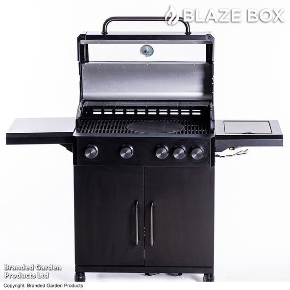 Blazebox - Premium 4 Burner Gas BBQ with Sider Burner