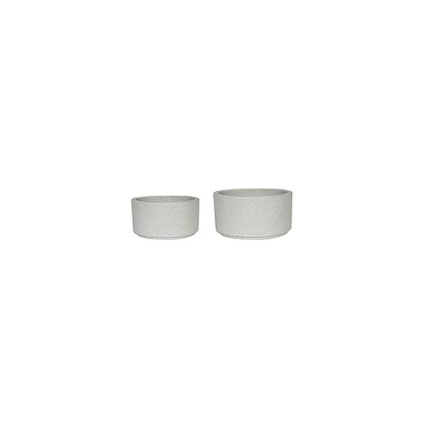 Catania White Terrazzo Set of 2 Cylinder Bowls