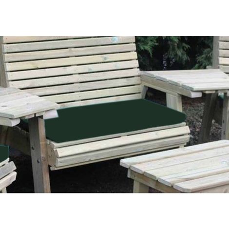 Waterproof Seat Pads - Double Green Cushion - Outdoor Cushion for Garden Furniture