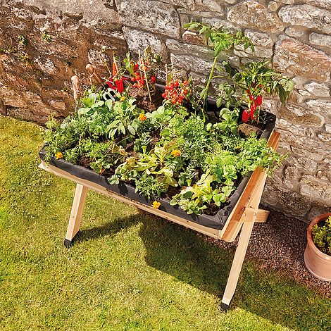 Garden Grow Large Wooden Planter With, Seed Planters For Gardens