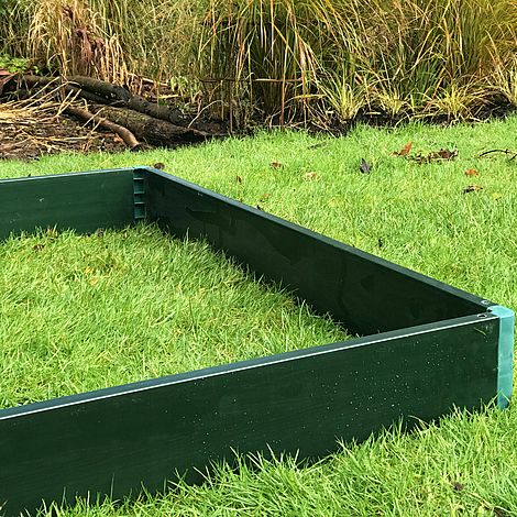 Lawn Edging GardenSkill Recycled Plastic Garden Planks Grow Flowers Plants Build Raised Vegetable Beds 1m x 150mm high, X 2