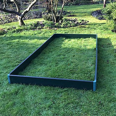 Lawn Edging GardenSkill Recycled Plastic Garden Planks Grow Flowers Plants Build Raised Vegetable Beds 1m x 150mm high, X 2