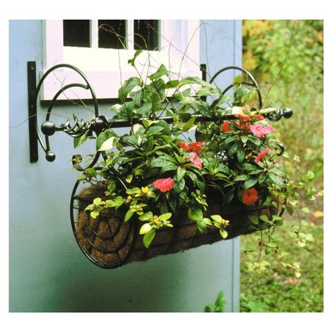 Regal Swing Planter Planter - Solid Steel - L45 x W60 x H117 cm - Black