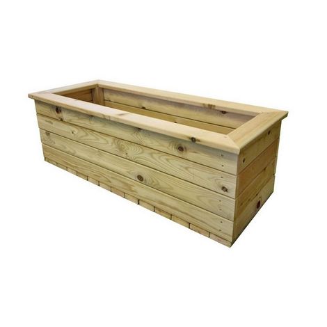 Deluxe Large Trough Planter - Timber - L40 x W100 x H32 cm - Fully Assembled