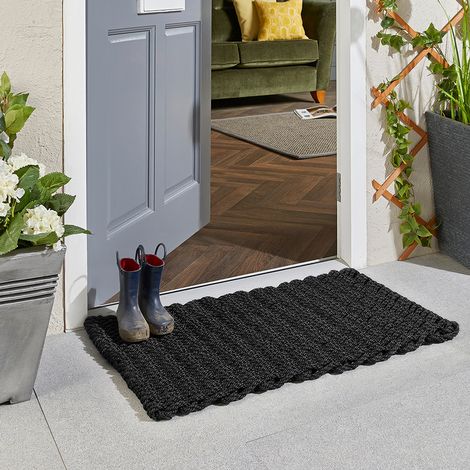 My Mat Outdoor Rope Mat Black 45x75