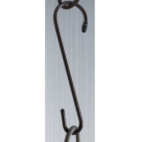 Handy Hook 8 Inches Silver - Garden Hanger - Solid Steel - H20.3 cm - Black