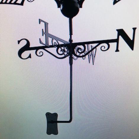 Boxing Hares Weathervane - Steel - W65 x H88 cm - Black
