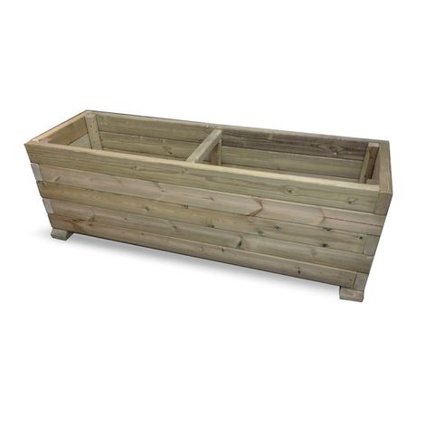 Multi Pack of 2 - Super Heavy Duty Veg Trough - Timber - L60 x W120 x H50 cm - Fully Assembled