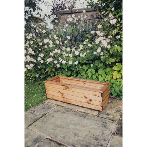 Multi Pack of 2 - Valley Trough Large - Timber Garden Planter - L39 x W100 x H32 cm