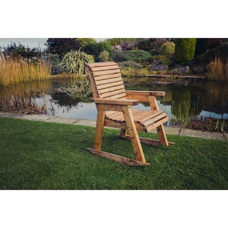 Valley Rocking Chair - Timber - L120 x W63 x H95 cm - Garden Furniture - Partially Assembled