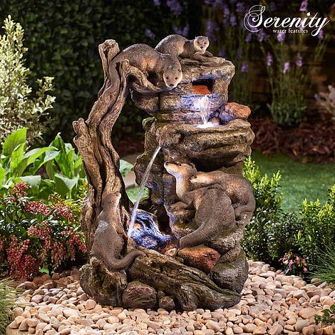 Serenity XL Otter Family Water Feature