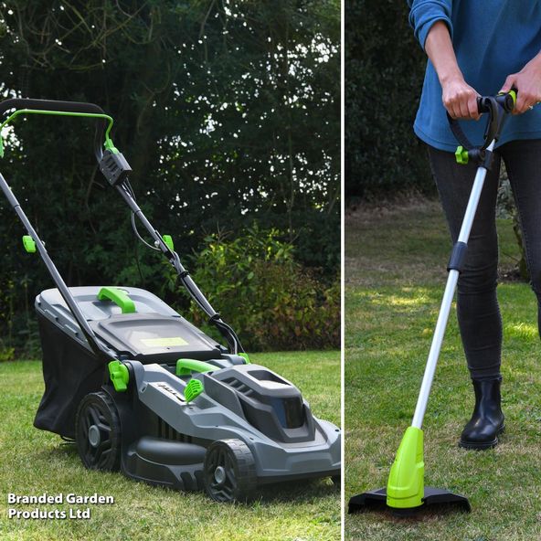 Lawn Mower + Grass Trimmer Duo