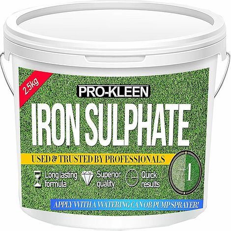 ProKleen Iron Sulphate Grass Green Lawn Tonic Feed Soluble Dry Powder 2.5KG