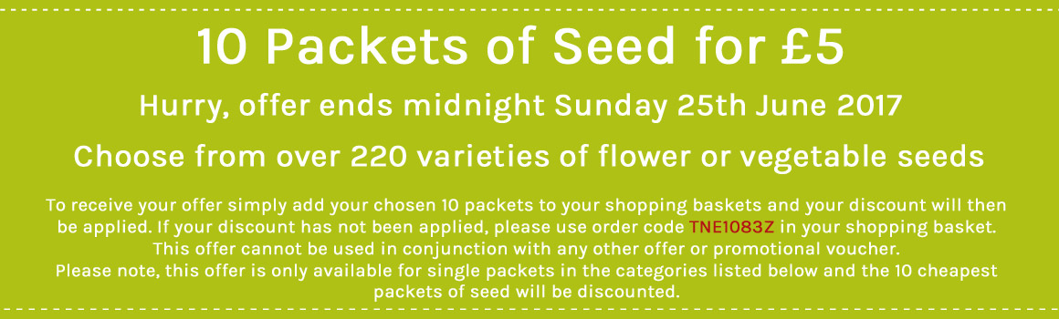 Buy 10 packets of seed for just £5