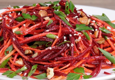 Beetroot and grated carrot salad
