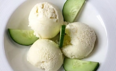 Cucumber ice cream