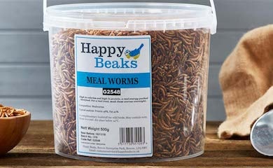 Meal worms tub from Happy Beaks