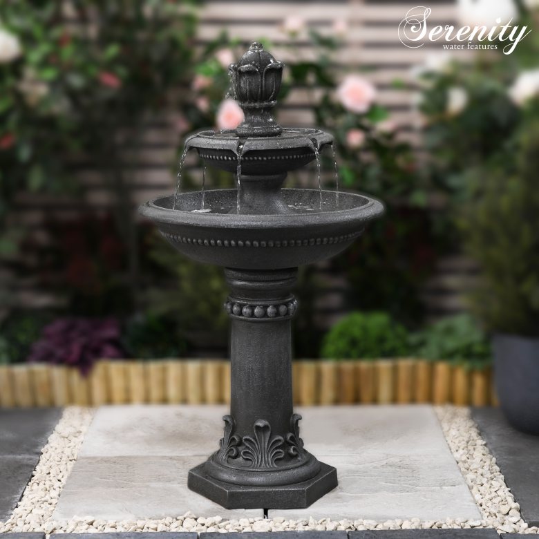 two tier bird bath water feature from T&M